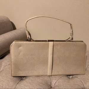 Vintage cream clutch